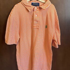 Boys Ralph Lauren Orange Striped Polo Shirt